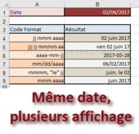 Plusieurs affichage pour une même date