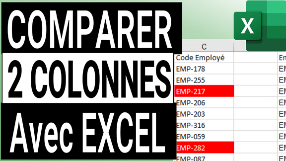 Comparer deux colonnes dans Excel