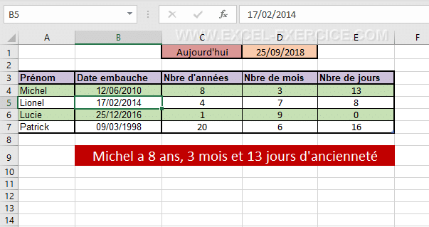 Ntroduire 104 Imagen Formule Excel Différence Entre Deux Dates Vn