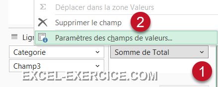 options supplémentaires champ tcd