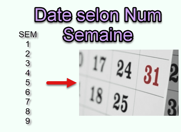 Calculer une date à partir du numéro de semaine