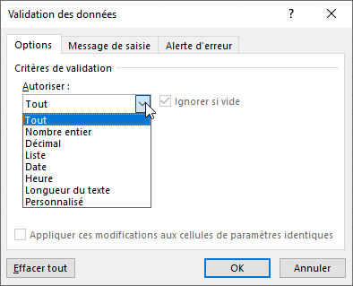 Question 2 Quelle option choisir pour faire un menu deroulant