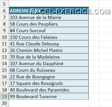 Fonction ADRESSE.ALEA dans Excel