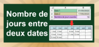 Nombre de jours ouvrés entre deux dates Excel