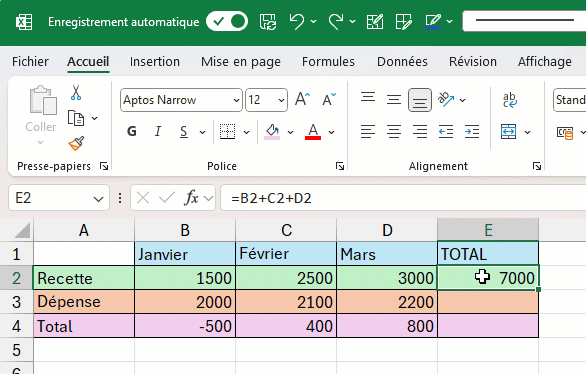 Collage spécial en formule