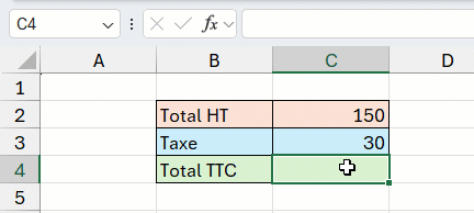 Faire une formule avec des références Faire une formule avec des références