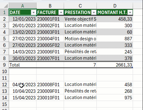 Ajout de Lignes sans casser la ligne Total