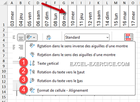 Option pour aligner verticalement