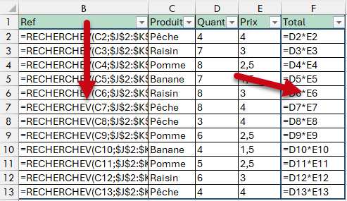 Question 21 Afficher les formules dans les cellules