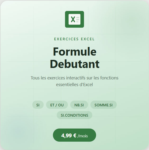 Formule exercices débutant