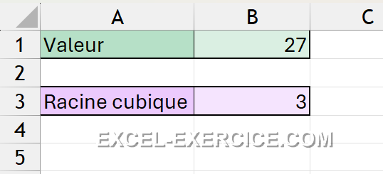 Formule pour calculer la racine cubique