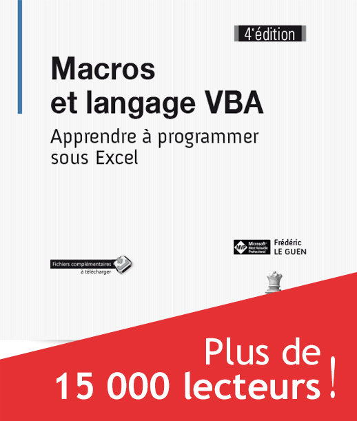 Macros et langage VBA — Apprendre à programmer sous Excel